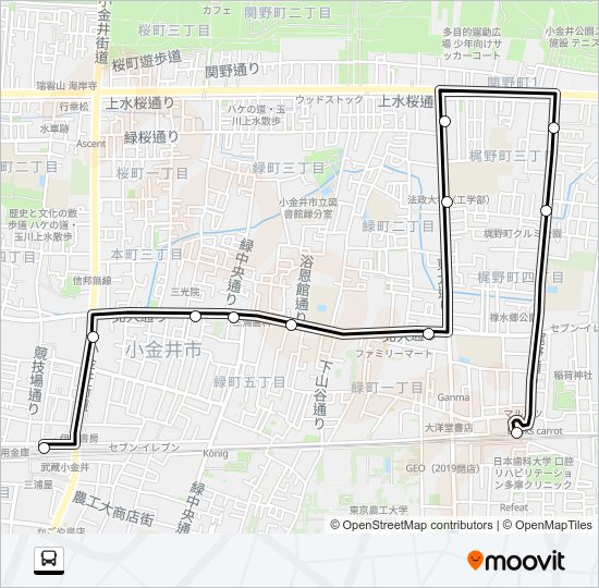 武０３ Bus Line Map