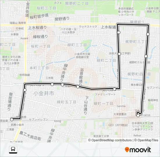 武０３ Bus Line Map