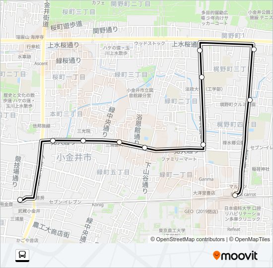 武０３ Bus Line Map