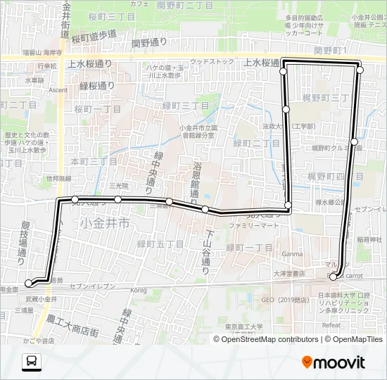 武０３ バスの路線図