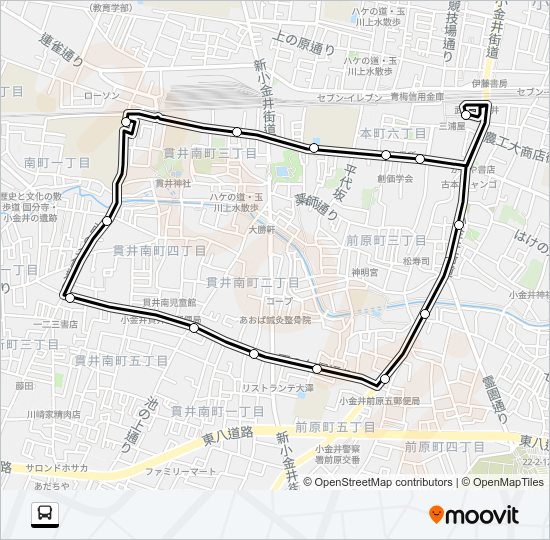 武５１ Bus Line Map