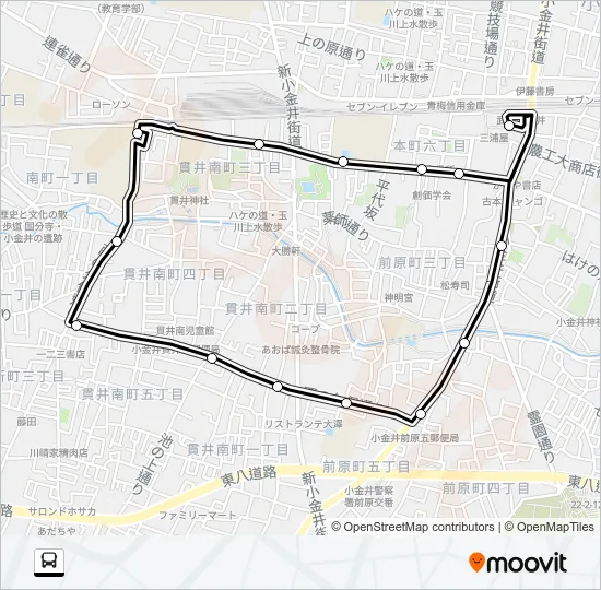 武５１ バスの路線図