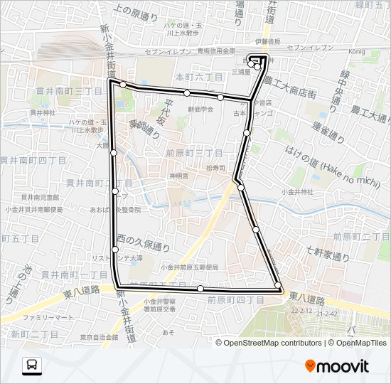 武５６ Bus Line Map