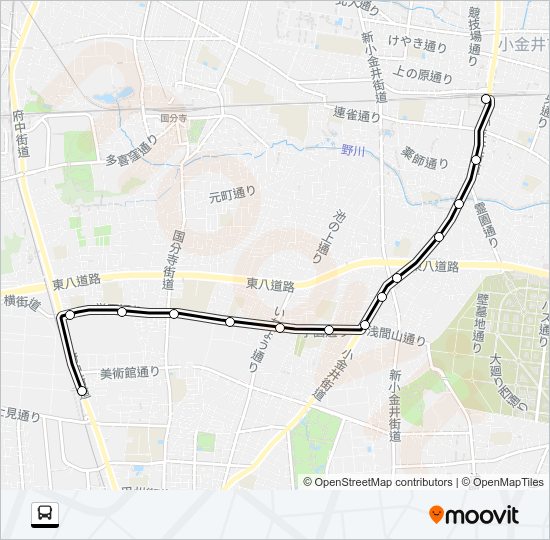 武６６ Bus Line Map