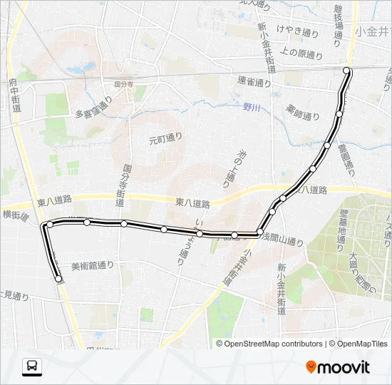 武６６ バスの路線図