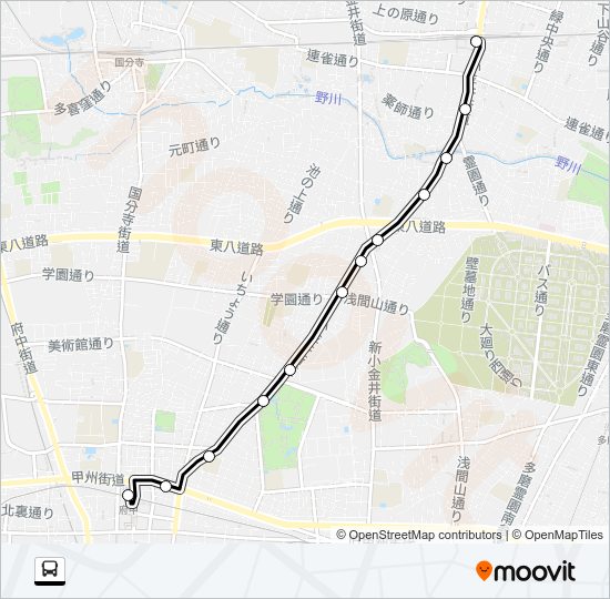 武７１ Bus Line Map
