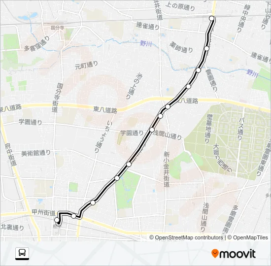 武７１ バスの路線図