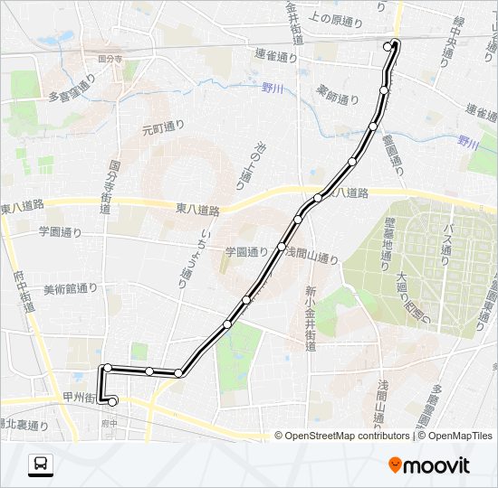 武７１ Bus Line Map