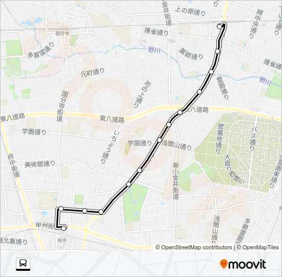 武７１ バスの路線図