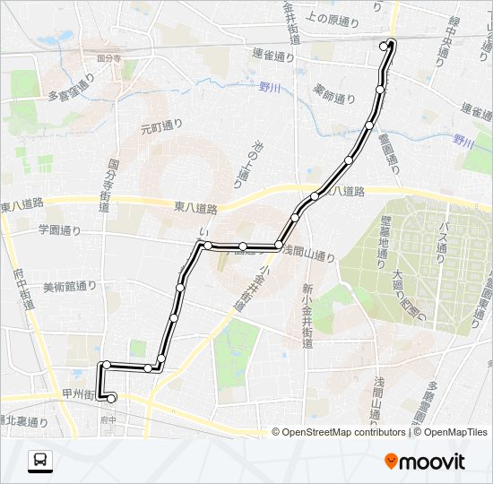 武７３ Bus Line Map