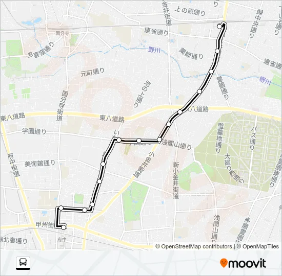 武７３ バスの路線図