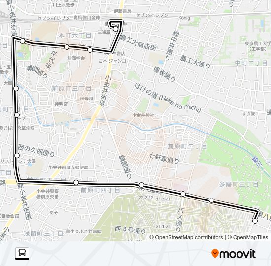 武８４ Bus Line Map