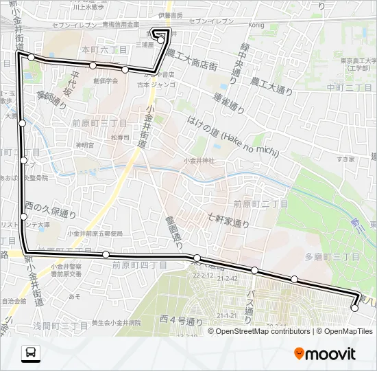 武８４ バスの路線図
