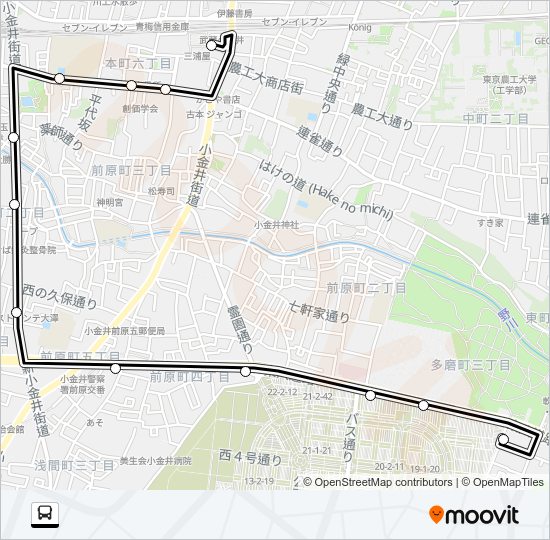 武８４ Bus Line Map