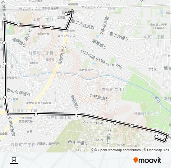 武８４ Bus Line Map
