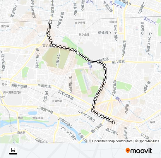 武９１ Bus Line Map