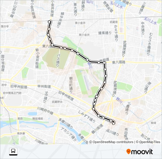 武９１ Bus Line Map
