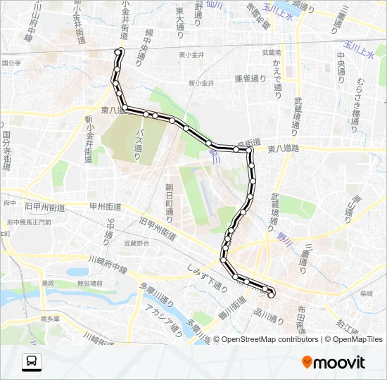 武９１ バスの路線図
