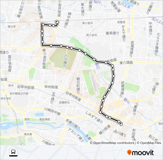 武９３ Bus Line Map
