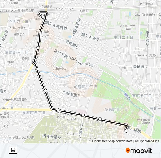 武９４ Bus Line Map