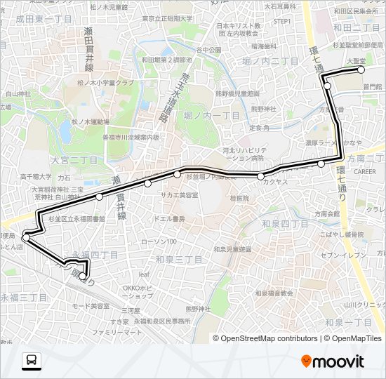 永７０ Bus Line Map
