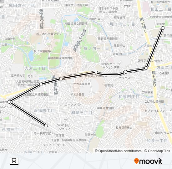 永７０ Bus Line Map