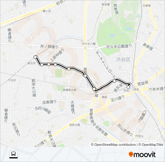 渋５５ Bus Line Map