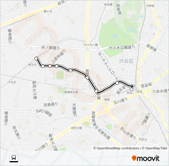渋５５ バスの路線図