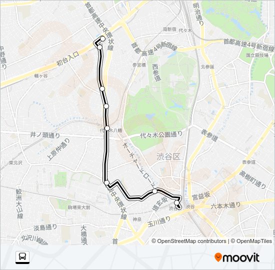 渋６１ Bus Line Map