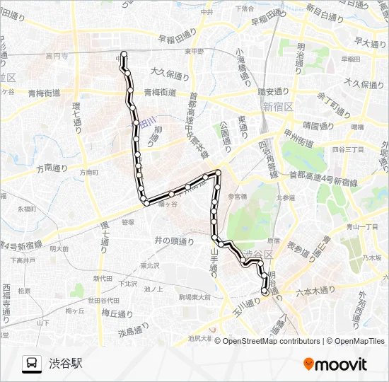 渋６３ Bus Line Map