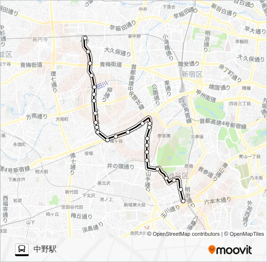 渋６３ Bus Line Map
