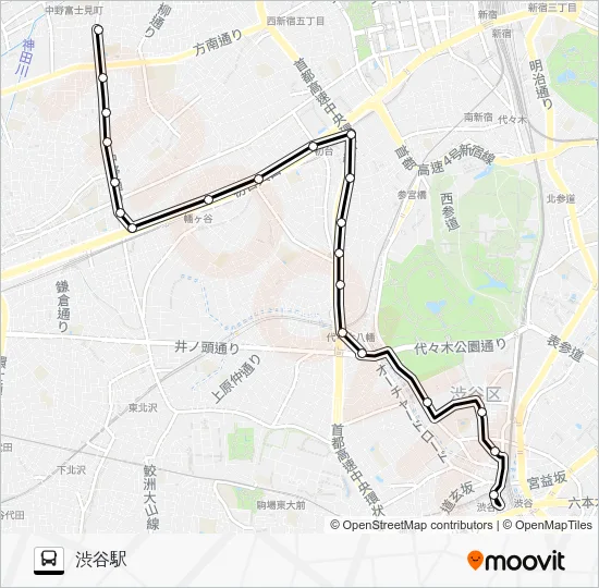 渋６３ Bus Line Map