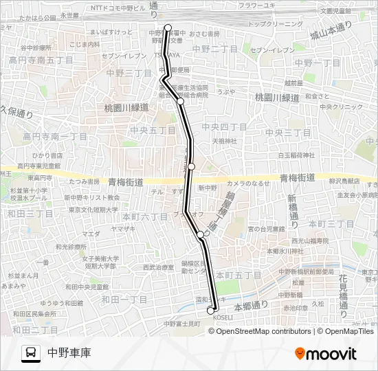 渋６３ Bus Line Map