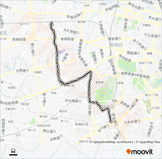 渋６３ バスの路線図