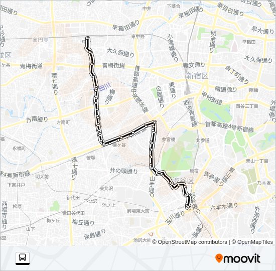 渋６３ Bus Line Map