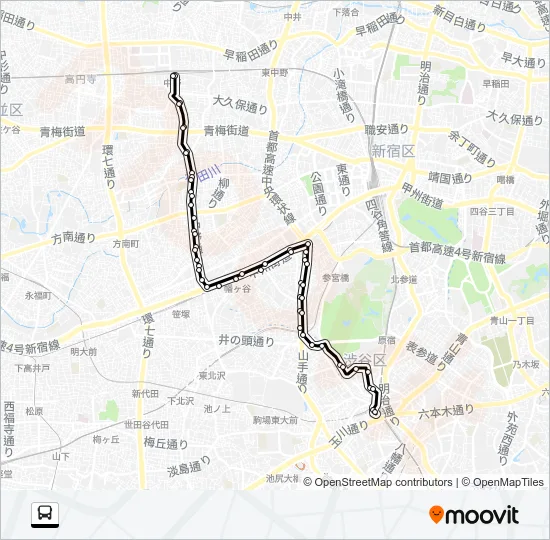 渋６３ バスの路線図