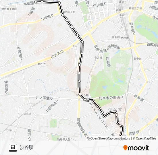 Shibu 64 Bus Line Map