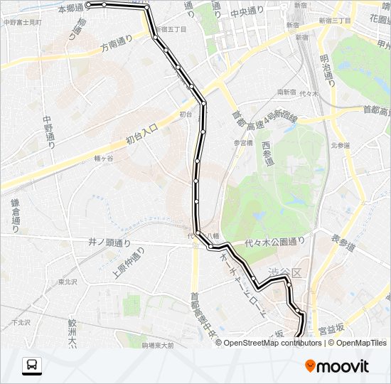 渋６４ Bus Line Map