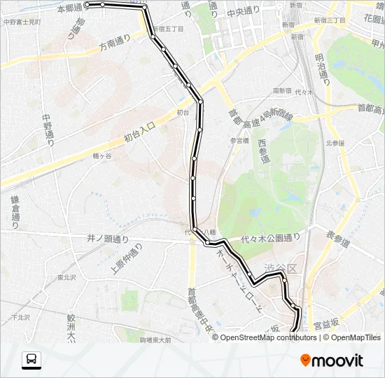 渋６４ Bus Line Map