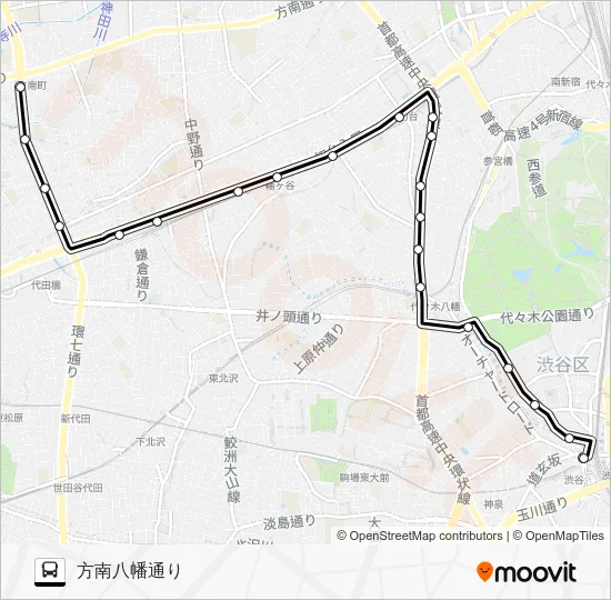 渋６６ バスの路線図