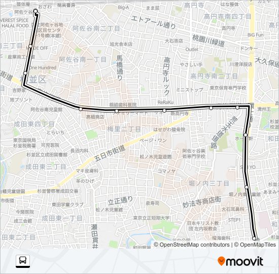 渋６６ Bus Line Map