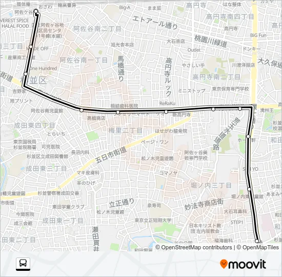 渋６６ バスの路線図
