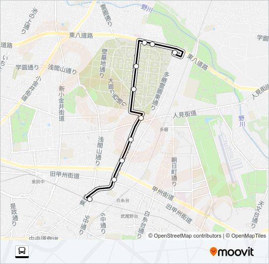 磨０１ Bus Line Map