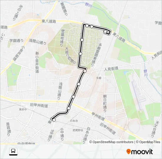 磨０１ Bus Line Map