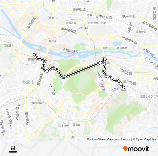 稲２２ Bus Line Map