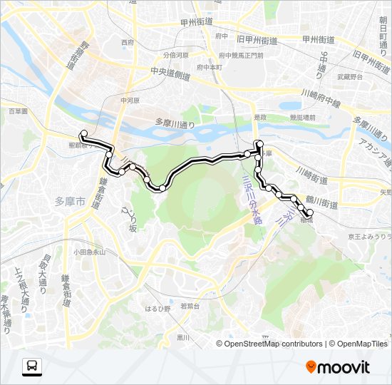 稲２２ Bus Line Map