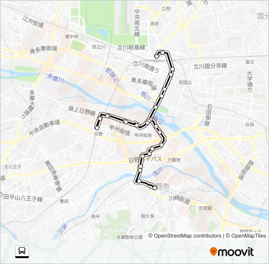 立６５ バスの路線図