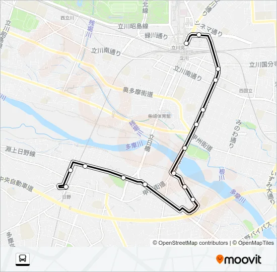 立６６ Bus Line Map