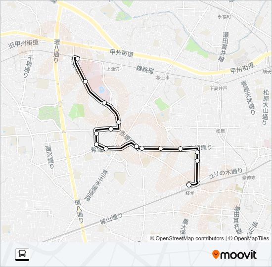 経０２ Bus Line Map