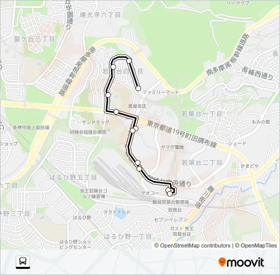 若０１ バスの路線図